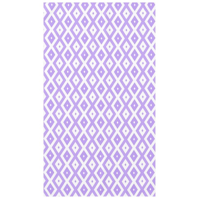 Mantel Patrón de diamantes morado y blanco (Anverso)