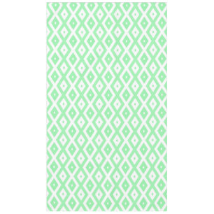 Mantel Patrón de diamantes verde y blanco