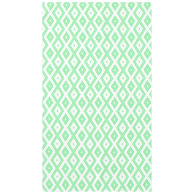 Mantel Patrón de diamantes verde y blanco (Anverso)