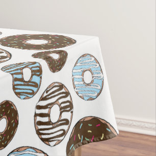 Mantel Patrón De Donuts, Donuts Azules, Donuts Marrones