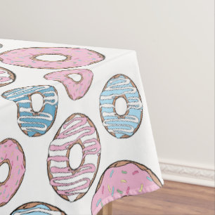 Mantel Patrón De Donuts, Donuts Rosados, Donuts Azules