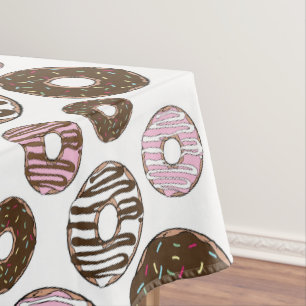 Mantel Patrón De Donuts, Donuts Rosados, Donuts Marrones