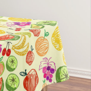Mantel Patrón de Doodle de Fruta Variado