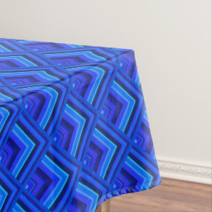 Mantel Patrón de escala de franjas azules