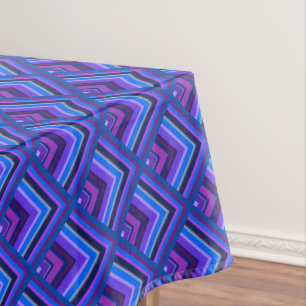 Mantel Patrón de escala de rayas azules y violetas