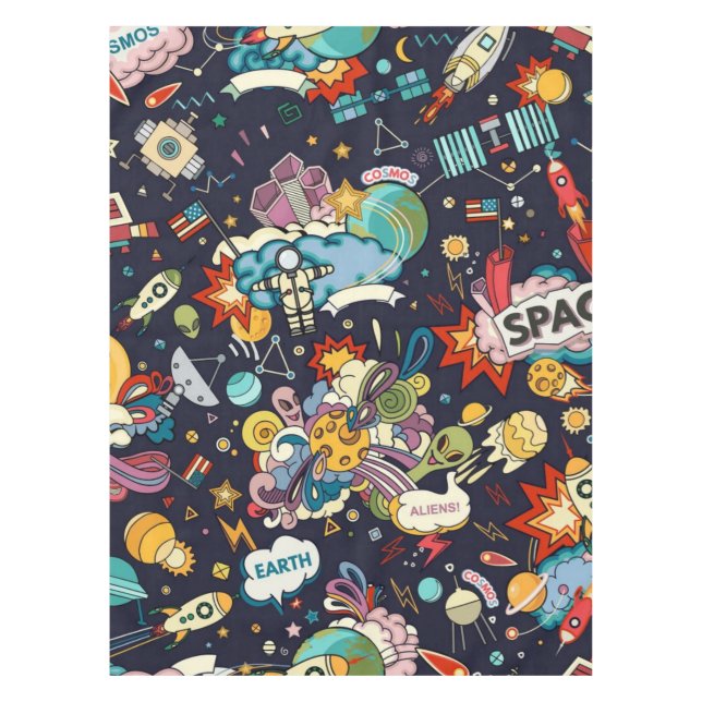 Mantel Patrón de espacio (Anverso)