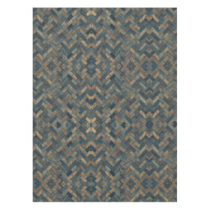 Mantel Patrón de espiga en gris marrón azul