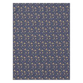 Mantel Patrón de estrellas de oro azul Elegante Navidad v
