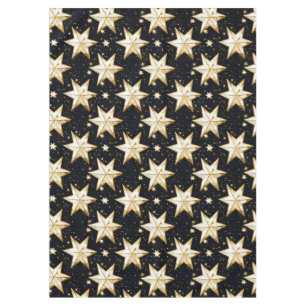 Mantel patrón de estrellas doradas