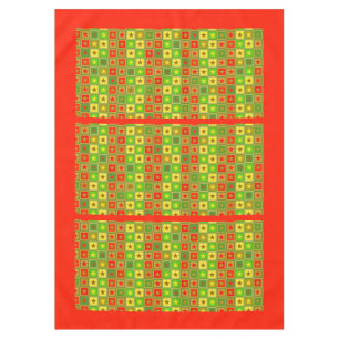 Mantel Patrón de estrellas y cuadrados divertidos + tu id