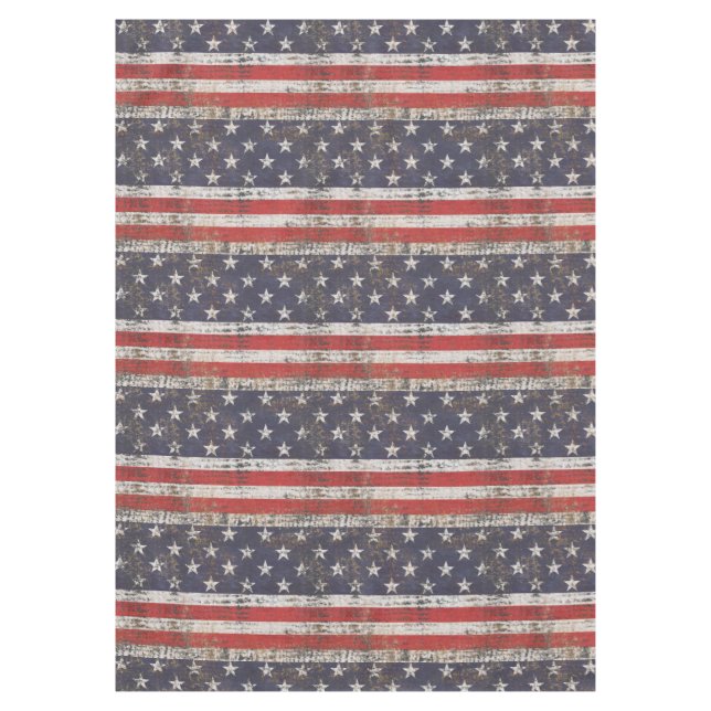 Mantel Patrón de estrellas y rayas patrióticas (Anverso)