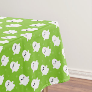 Mantel Patrón de Fantasma Verde Adorable – Diseño de Hall