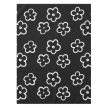 Patrón de flor blanco y negro