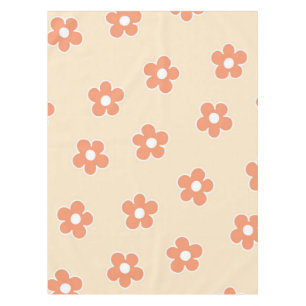 Mantel Patrón de flor hippie blanco