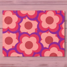 Patrón de flor hippie retro de color negrita