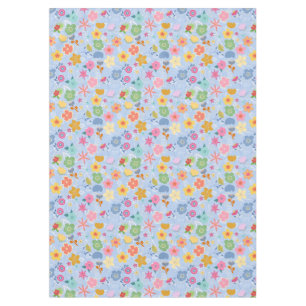 Mantel Patrón de flores boho B01.w Lblue BG