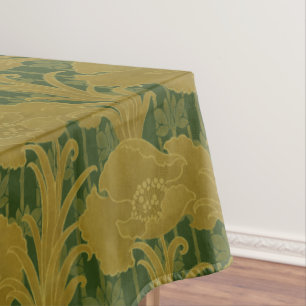 Mantel Patrón de flores de amapola Art Nouveau vintage