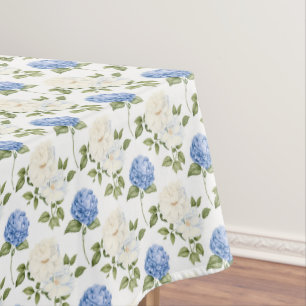 Mantel Patrón de flores de hortensia azul elegante