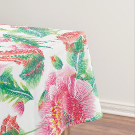 Mantel Patrón de flores rosadas brillantes