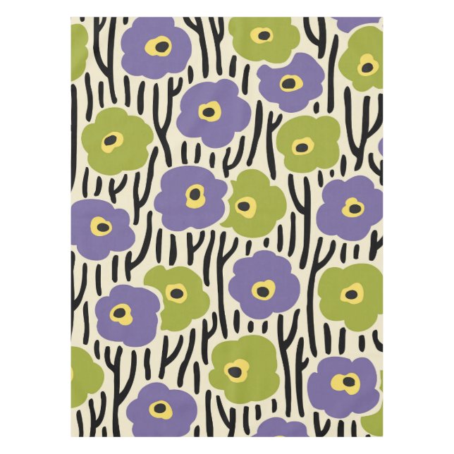 Mantel Patrón de flores silvestres (Anverso)