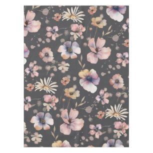 Mantel Patrón de flores silvestres de acuarela boho malhu