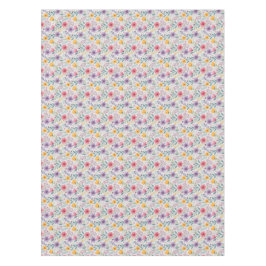 Mantel Patrón de flores silvestres grises