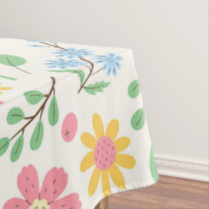 Mantel Patrón de flores silvestres pradera