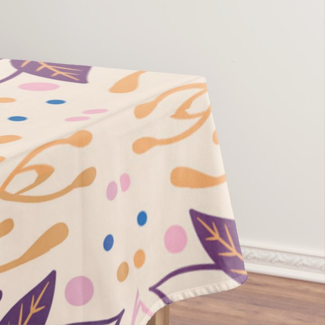 Mantel Patrón de follaje moderno de hojas coloridas (In Situ)