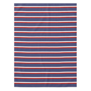 Mantel Patrón de franja roja azul de la marina