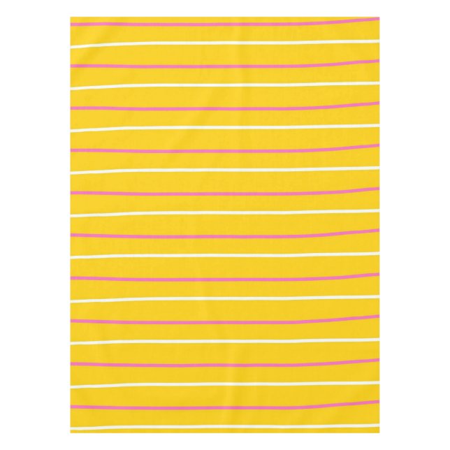 Mantel Patrón de franja vertical amarillo (Anverso)