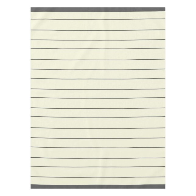 Mantel Patrón de franja vertical beige negro (Anverso)