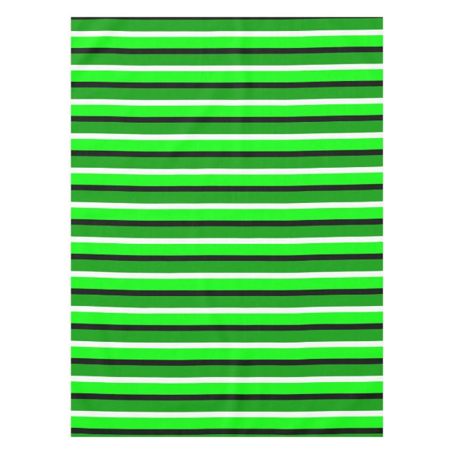 Mantel Patrón de franjas verdes claras y oscuras (Anverso)
