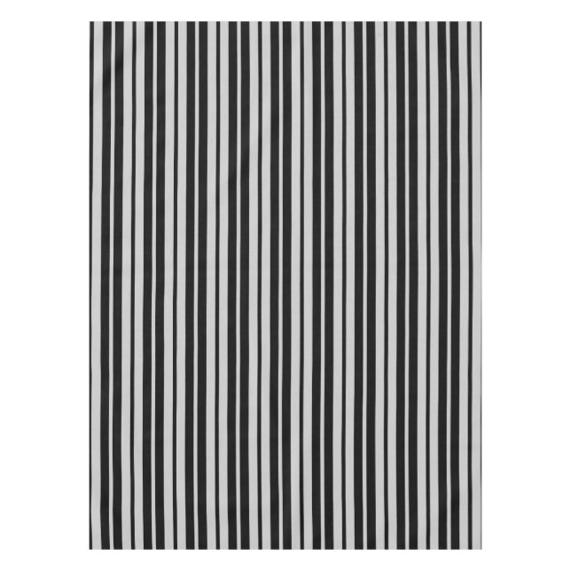 Mantel Patrón de franjas verticales grises y negras (Anverso)
