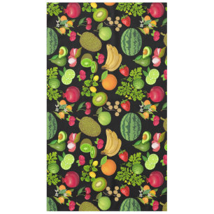 Mantel Patrón de frutas coloridas 01.b BG negro