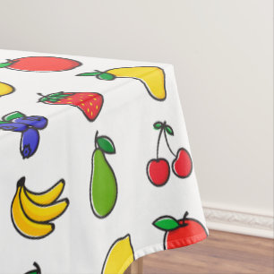Mantel Patrón de Frutas Mezcladas Coloridas