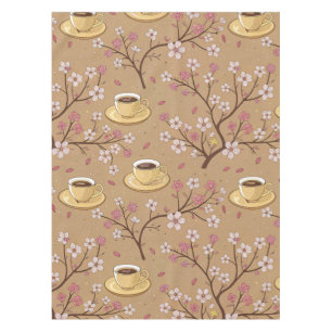 Mantel Patrón de funda de café Flor de Cerezo (1)