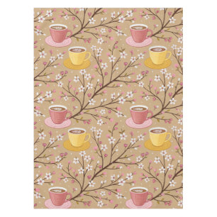 Mantel Patrón de funda de café Flor de Cerezo (4)