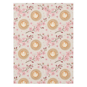 Mantel Patrón de funda de café Flor de Cerezo (7)