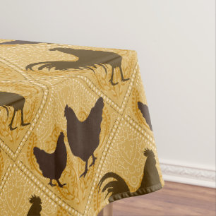 Mantel Patrón de gallina rústica de granja – En amarillo