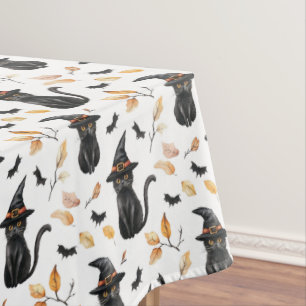 Mantel Patrón de gato negro de Halloween - Gato picante