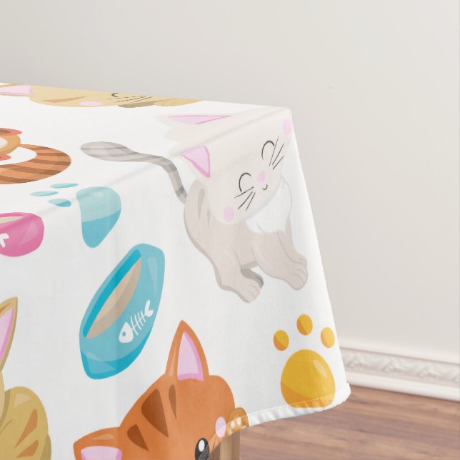 Mantel Patrón de gatos, gatos, gatitos, gatitos, patas (In Situ)