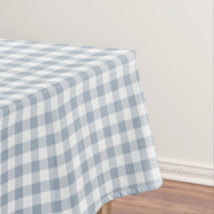 Mantel Patrón de Gingham Costero a Cuadros Blanco Azul Su