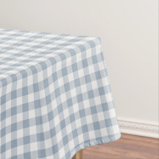 Mantel Patrón de Gingham Costero a Cuadros Blanco Azul Su