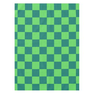 Mantel Patrón de Gingham de Blue Green Checkered