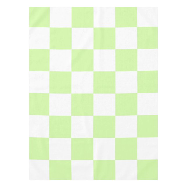 Mantel Patrón de Gingham de Pastel Verde (Anverso)