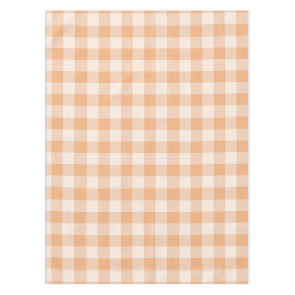 Mantel Patrón de Gingham de Peach White Checkered