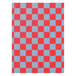 Mantel Patrón de Gingham de Red Blue Checkered