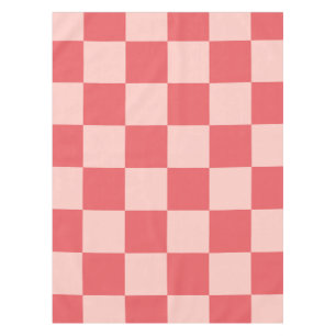 Mantel Patrón de Gingham de Red Checkered Rosa