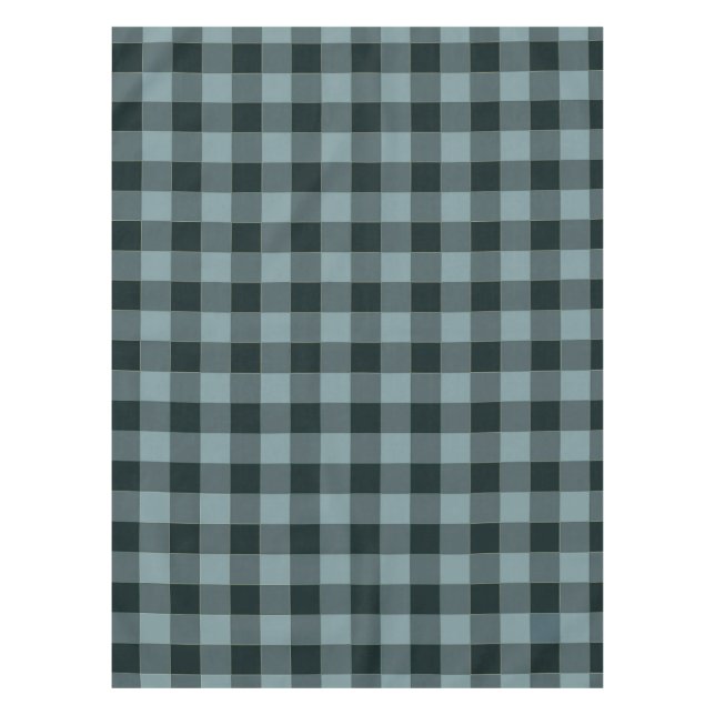 Mantel Patrón de Gingham negro azul (Anverso)