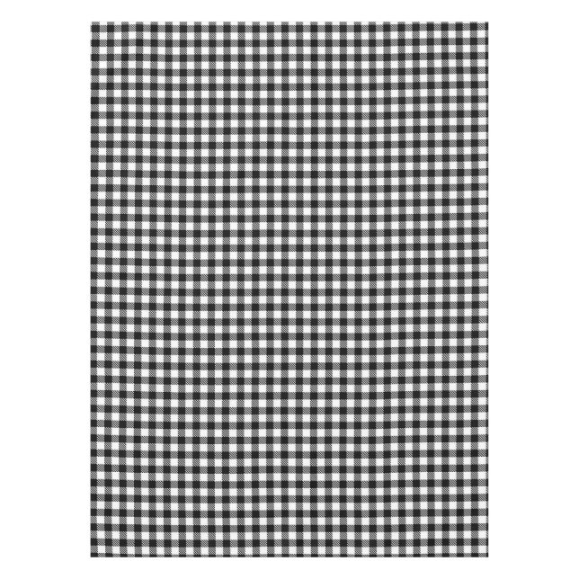 Mantel Patrón De Gingham Negro Y Blanco (Anverso)